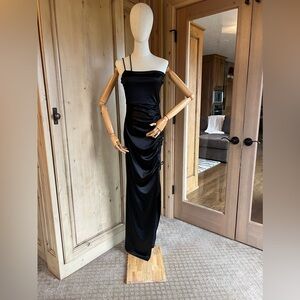 Black, Satin formal/semi formal long dress
